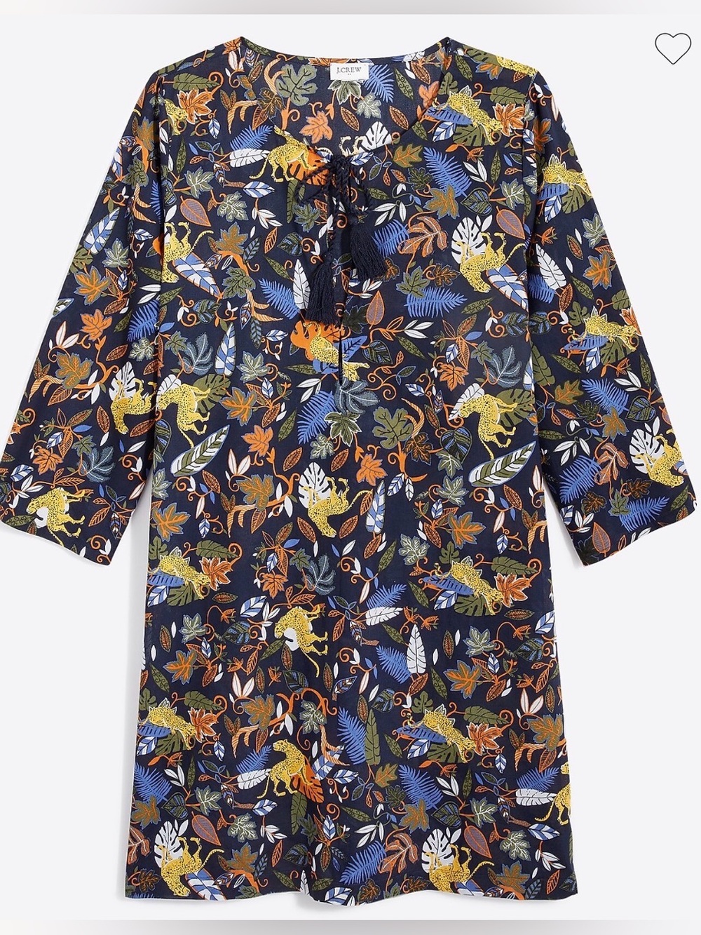 J Crew Jungle Cotton Tunic Cover-Up Dress | XXS